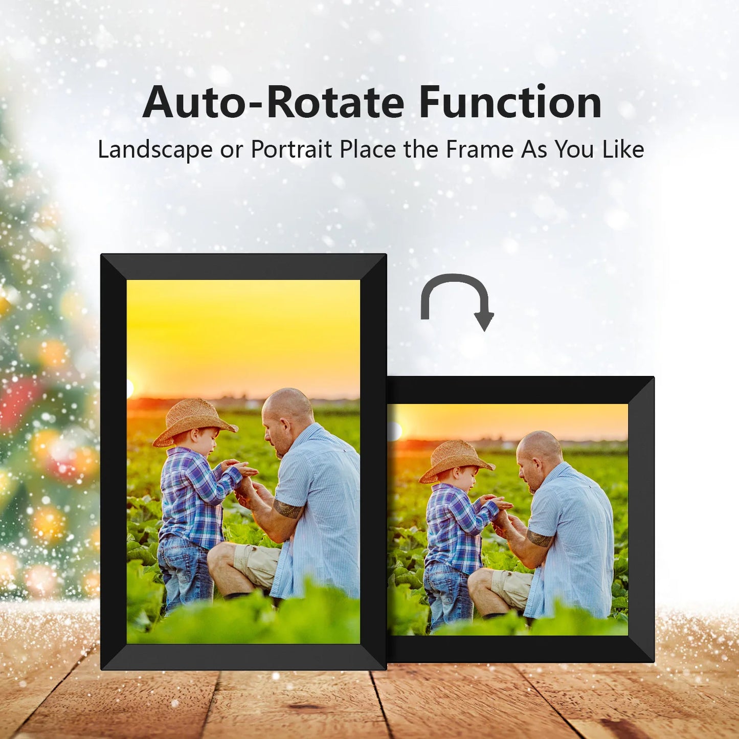Smart WiFi Digital Photo Frame — 10.1", 32GB, IPS Touch Screen