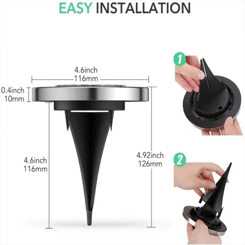 Solar Garden Ground Lights 820LED Outdoor Disk Lamp Set