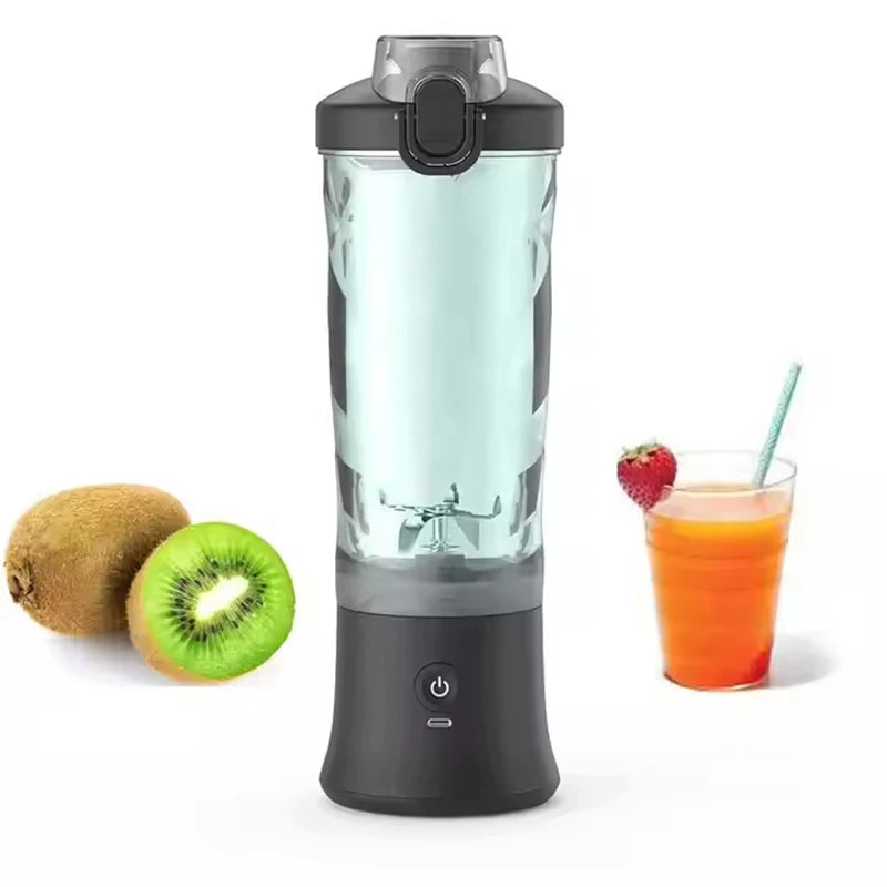 Portable USB Electric Juicer — 600ml Cup, Stainless Steel Blades