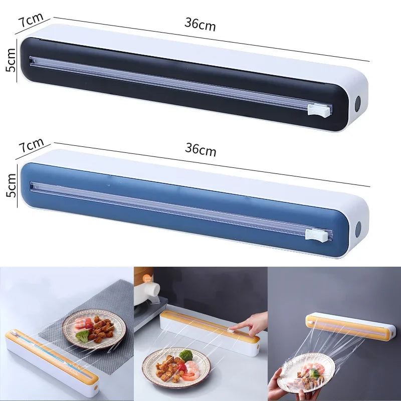 Magnetic Wrap & Foil Dispenser with Cutter — Kitchen Storage Box