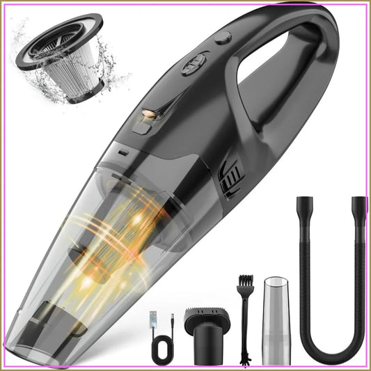 Mini Car Vacuum Cleaner with LED Light