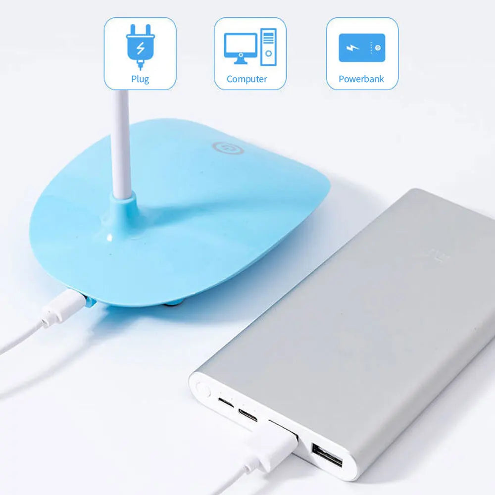 Multifunctional Portable LED Foldable Desk Lamp with USB Power Source for Nightlight Table Light, Adjustable Brightness and Fold