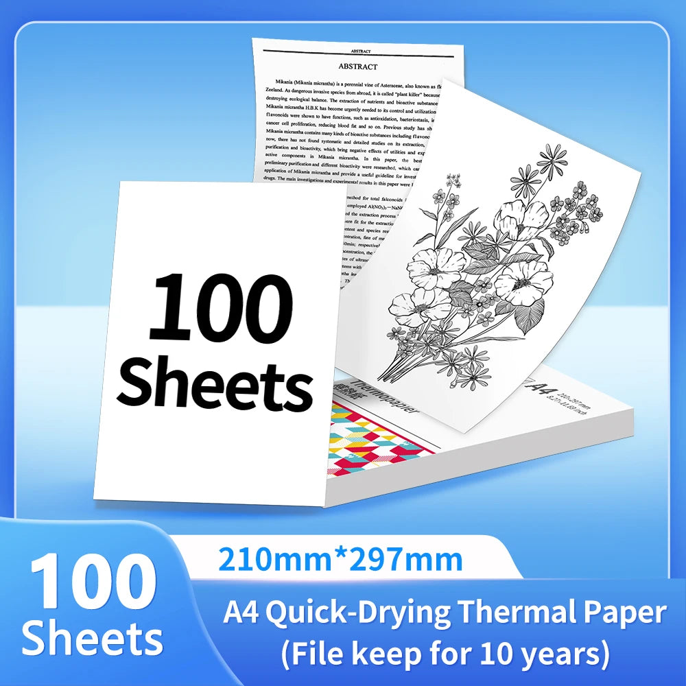 Phomemo A4 Thermal Paper Quick-Dry Continuous Printer Roll