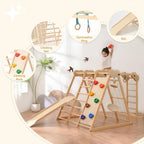 Indoor Playground Jungle Gym, Toddler Climbing Toys for Kids 1-6 Years, Indoor Toddler Gym Play Set with Slid, Climbing Wall