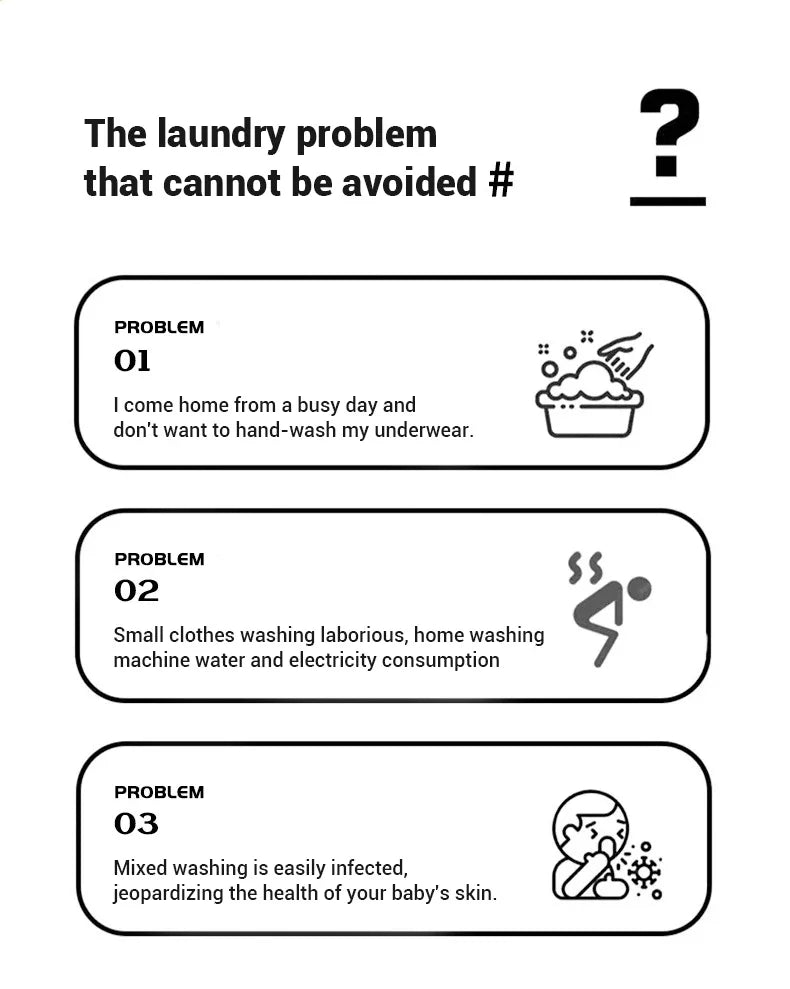 Foldable Portable Washing Machine — 13L, Spin Dryer, Compact