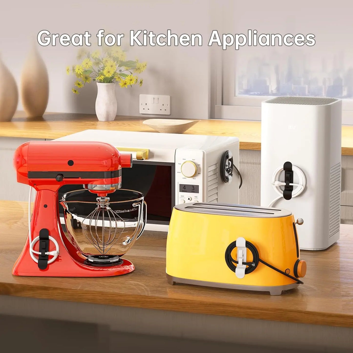 Kitchen Appliance Cord Organizer — For Air Fryer & More (Set of 6)