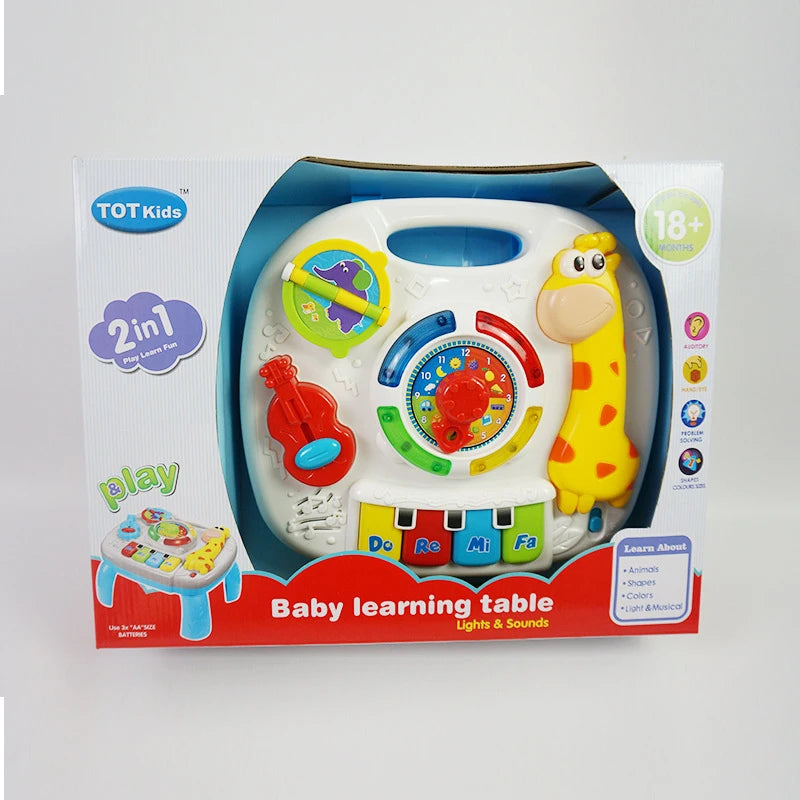 Music Table Baby Toys Learning Machine Educational Toy Music Learning Table Toy Musical Instrument for Toddler 6 Months+