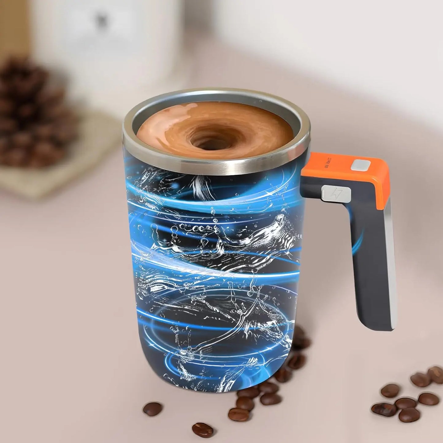 Self-Stirring Coffee Mug — Auto Mixer for Coffee, Milk & Cocoa