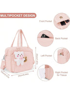 1pc Solid Color Baby Diaper Bags