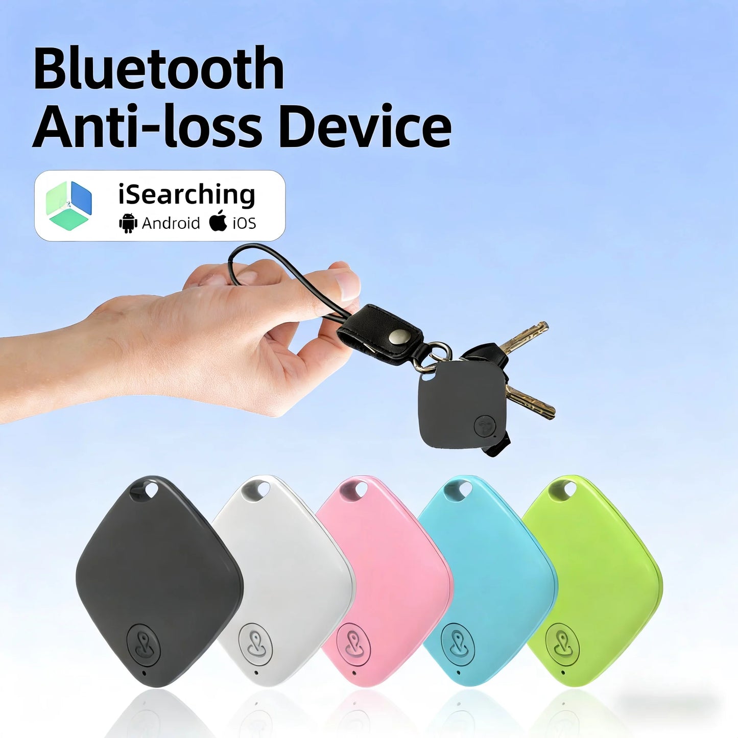 Bluetooth GPS Tracker Tag — Anti-Loss, Works with iPhone & Android