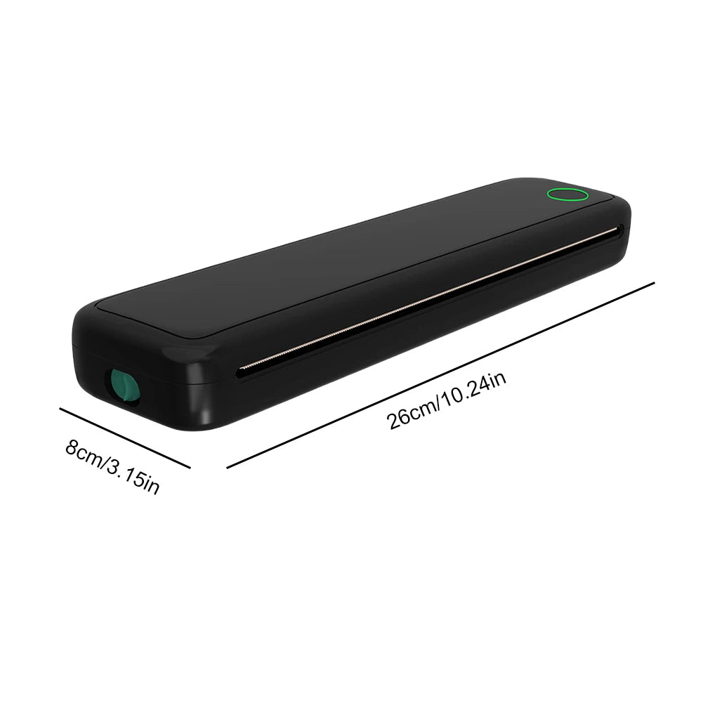 A4 Portable Learning Mini Printer Inkless BT Thermal A4 Mobile Printer with Printing Paper Thermal A4 Home Printer