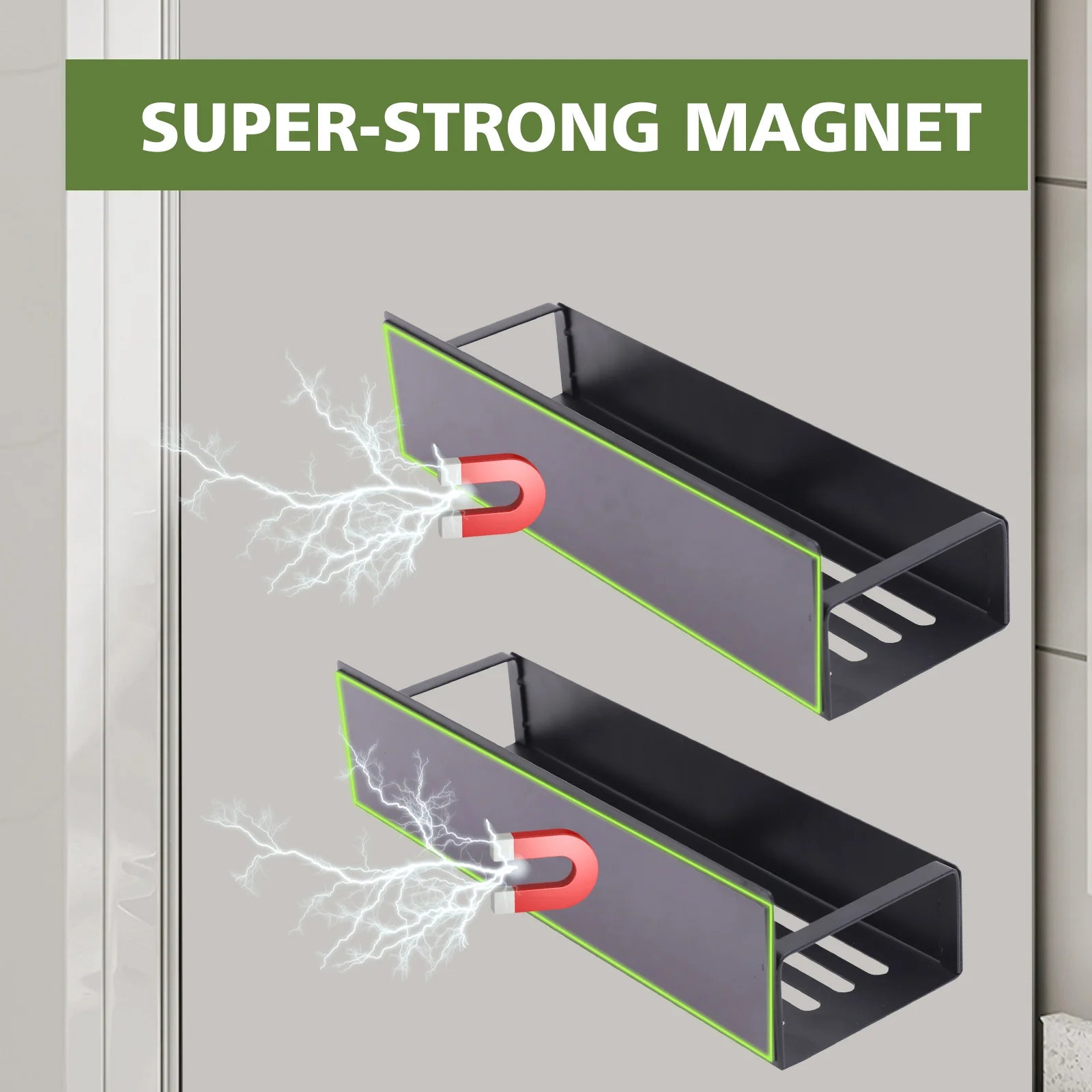 4 Pack Magnetic Spice Rack for Refrigerator Organizer