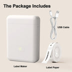 Label Maker Machine with Tape Portable Printer Mini Thermal Printers Self-adhesive Sticker for School Home Office Organization