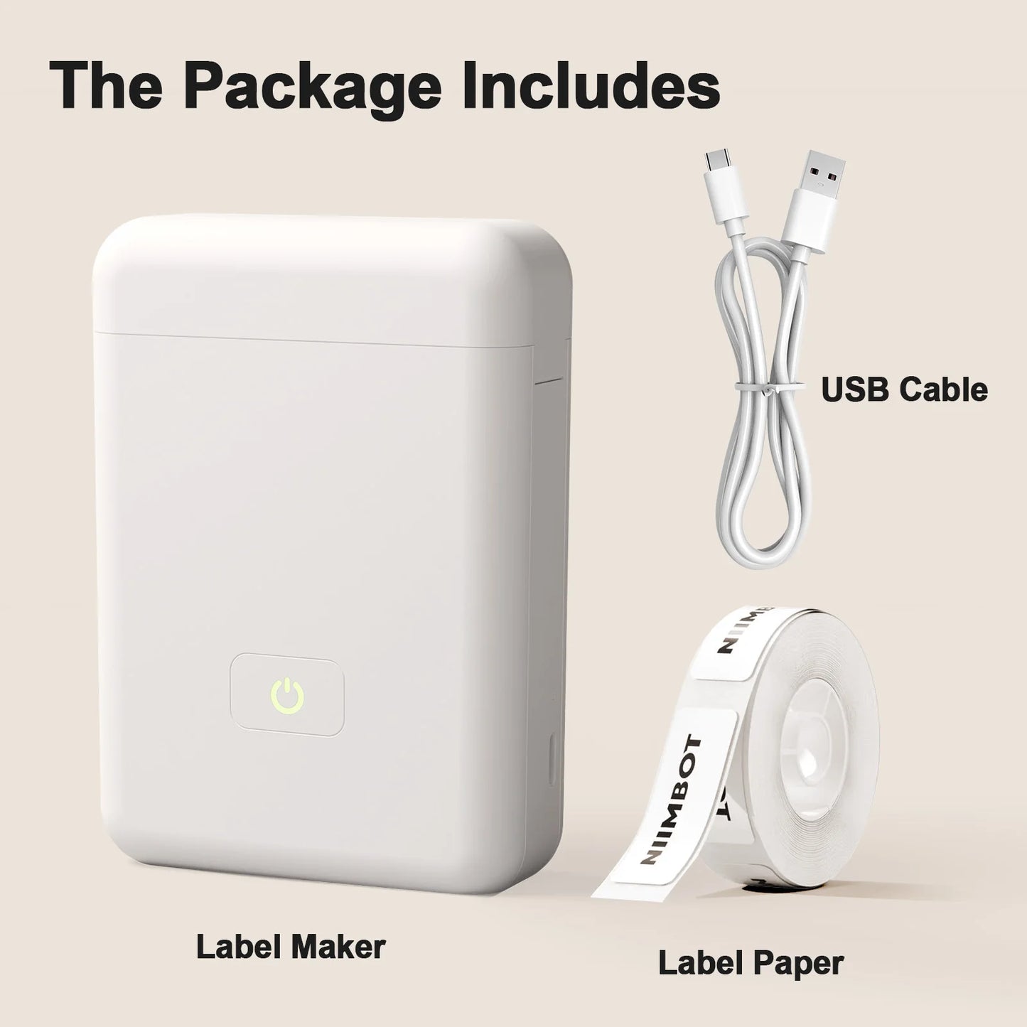 Portable Label Maker with Tape — Mini Thermal Sticker Printer