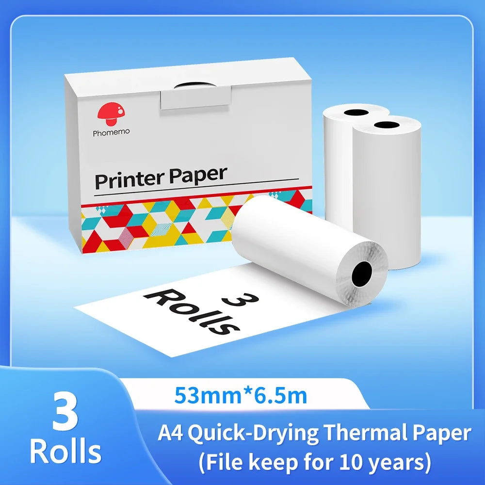 Phomemo A4 Thermal Paper Quick-Dry Continuous Printer Roll