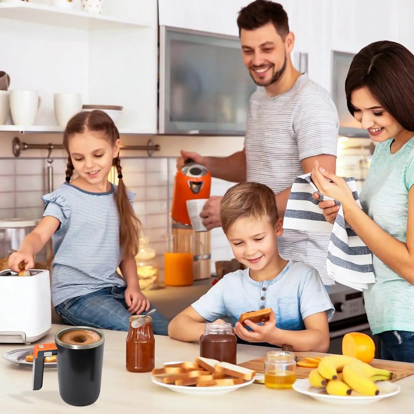 Self-Stirring Coffee Mug — Auto Mixer for Coffee, Milk & Cocoa
