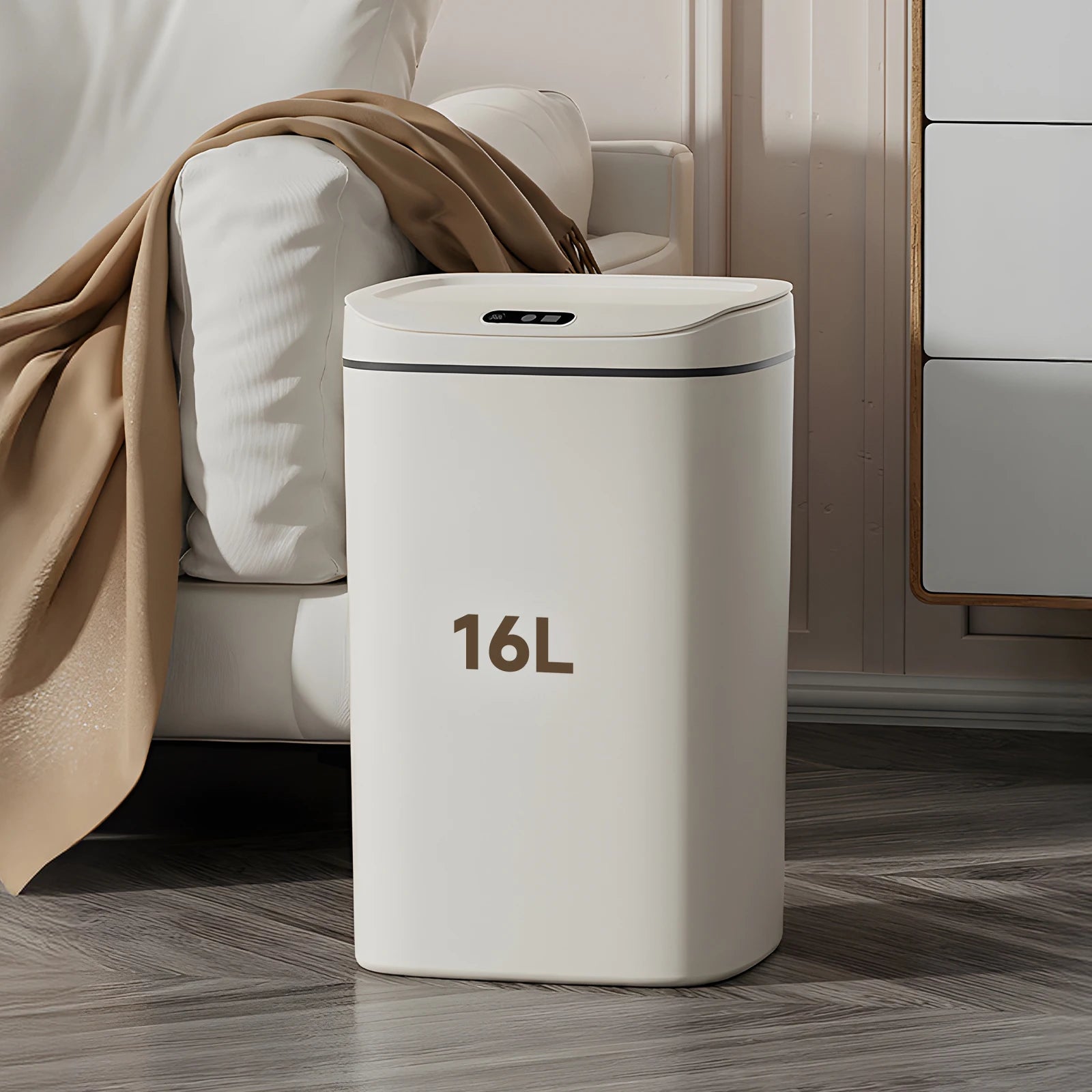 1PC Smart Detector Trash Can, Touchless Wastebasket,  Auto On/Off, Sealed With Lid For Odor Prevention, Silent Shutoff, Multiple