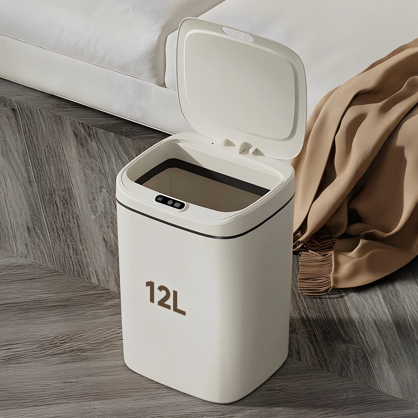 Smart Touchless Sensor Trash Can — Sealed Lid, Odor Prevention