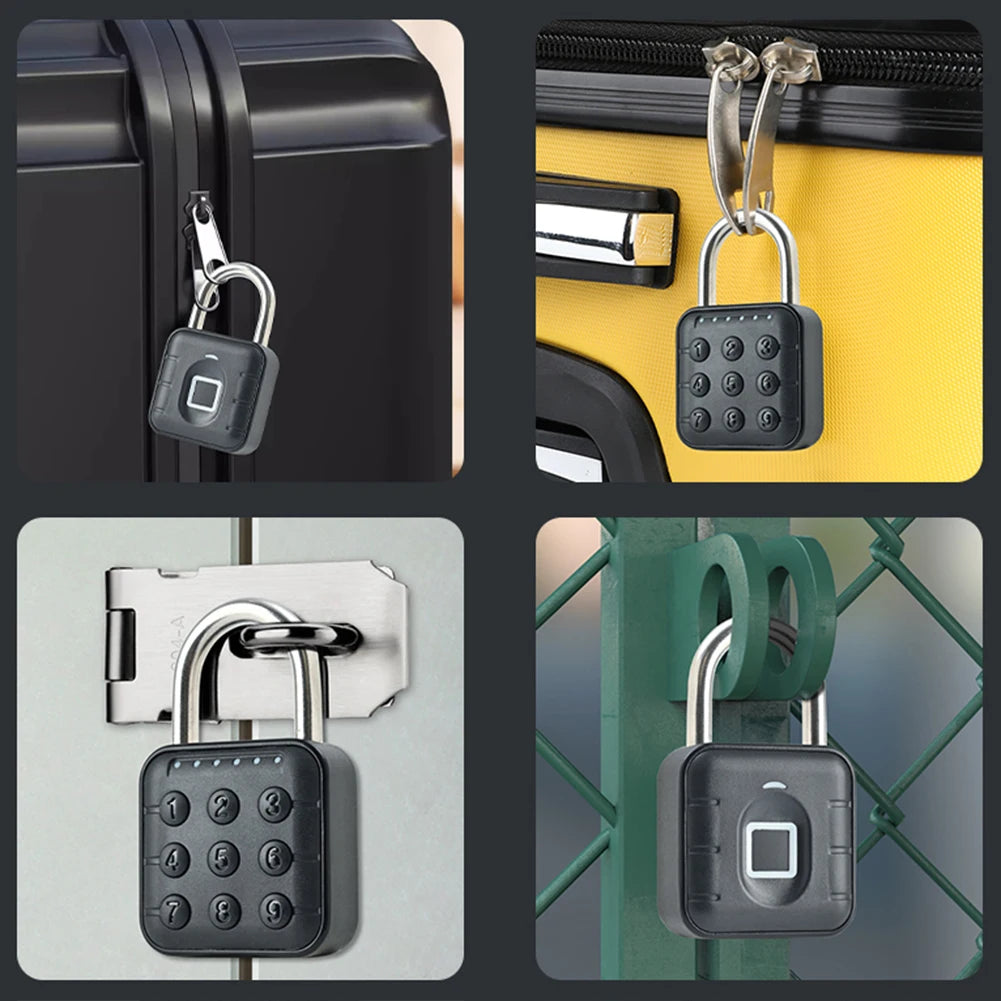 Keyless Fingerprint Padlock — Smart App, Waterproof, Anti-Theft