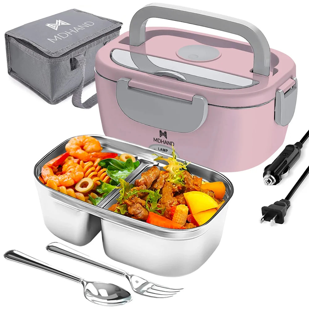 1.5L Electric Lunch Box Food Warmer — 65W Leak-Proof, Car & Home