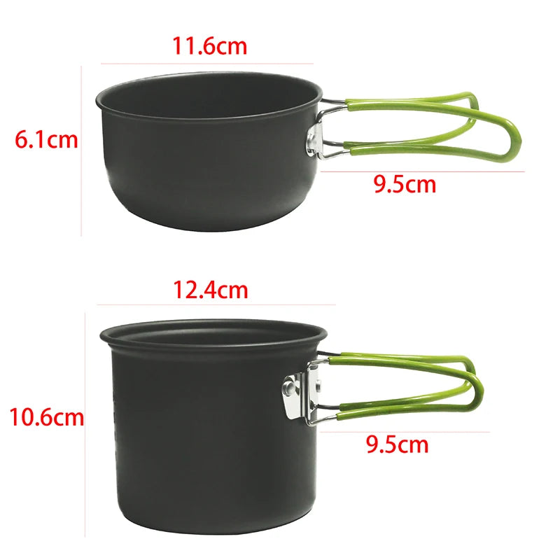 Portable Camping Cookware Set- Lightweight, for Hiking & Outdoor Use
