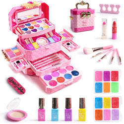 Children's Makeup Toy Set Safety Girl for 3-6 Year Old Little Girls Role-Playing Makeup Toy Birthday Gift