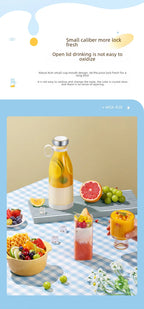 New Compact Mini Rechargeable Vibrating Fruit Juicer - Efficient and Convenient Small Capacity Juice Machine - Essential Portabl