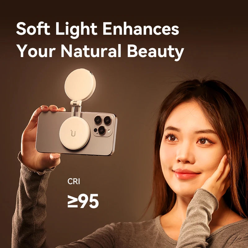 Ulanzi LM19 MagSafe Phone Fill Light — CRI 95+ Bi-Color for Vlogging