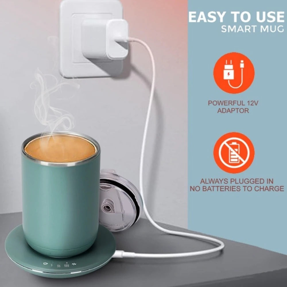 Self Stirring 10 Oz Coffee Mug with 3 Temperature Levels and 12V Electric Heating