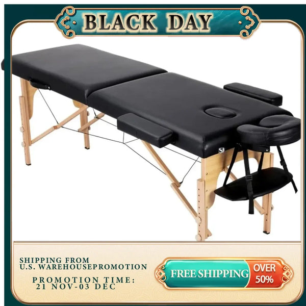 Portable eyelash bed massage table, used for eyelash extension, beauty, tattoo stand, and hydrotherapy with adjustable height