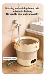 13L Portable Foldable Washing Machine with Spin Dryer for Socks Underwear Panties Washer Home Large Capacity Washing Machine