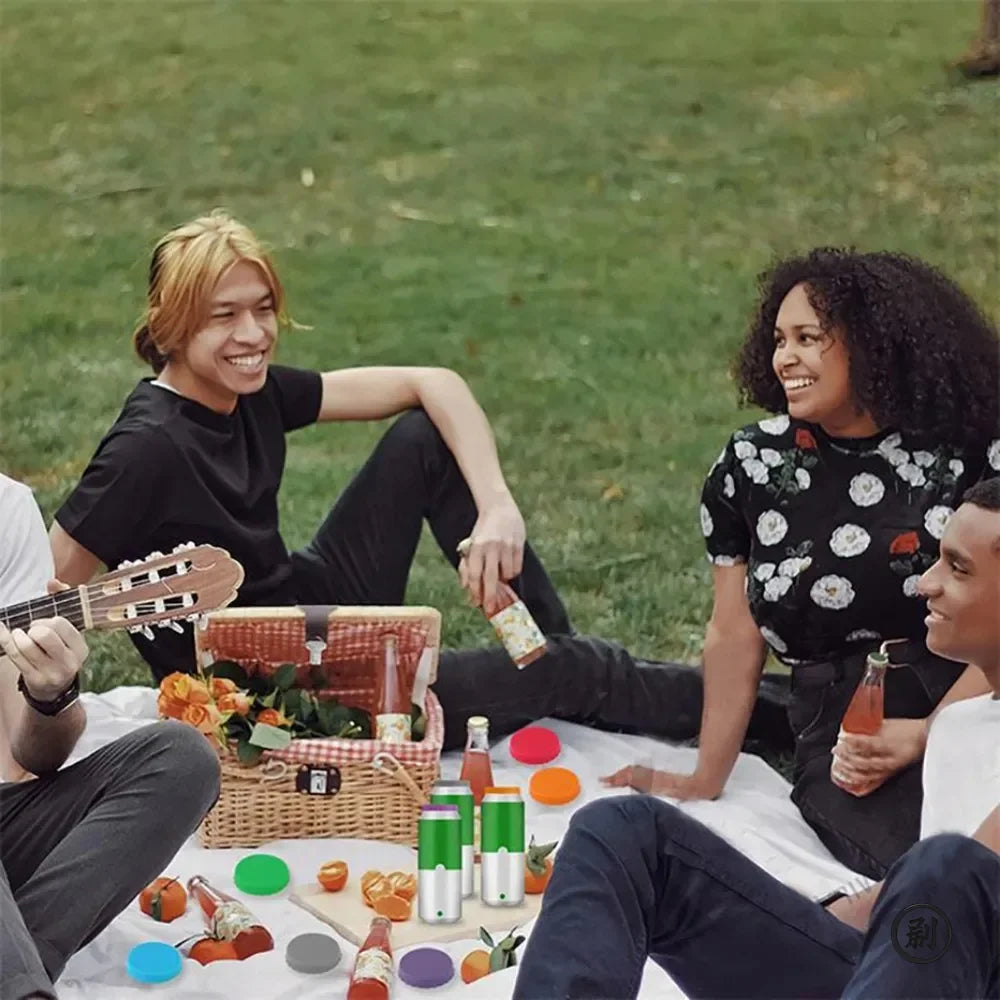 Silicone Soda Can Lid Reusable Can Stopper for Soda Beer Drinks