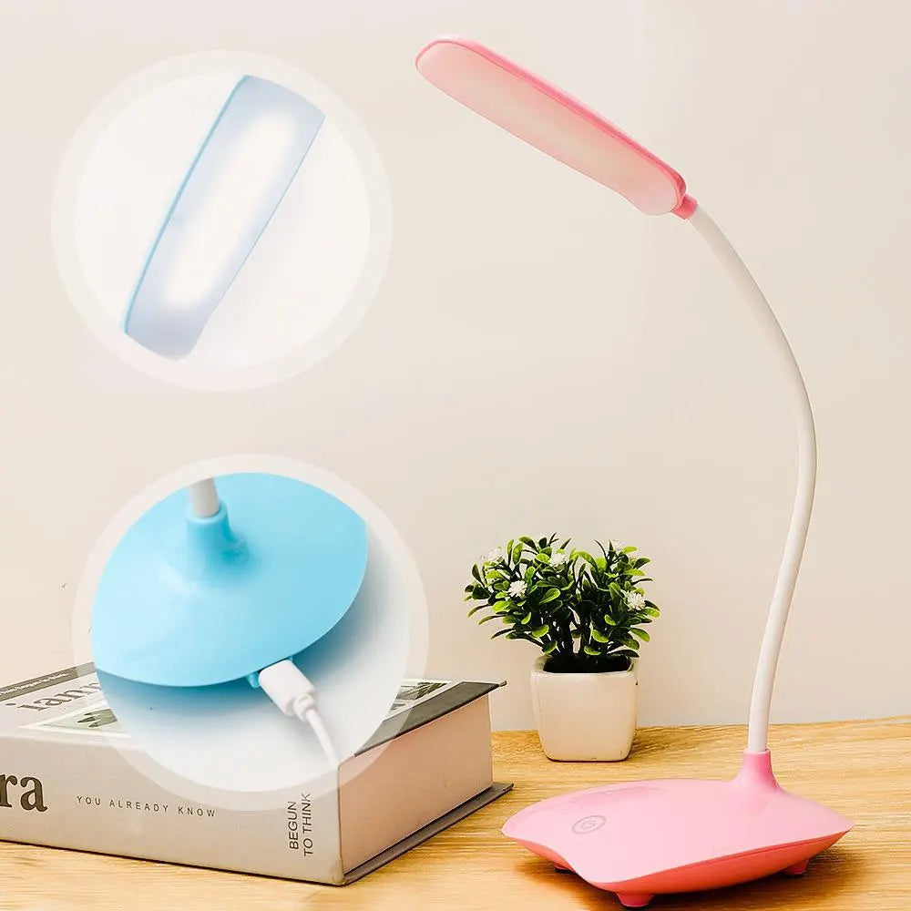 Multifunctional Portable LED Foldable Desk Lamp with USB Power Source for Nightlight Table Light, Adjustable Brightness and Fold