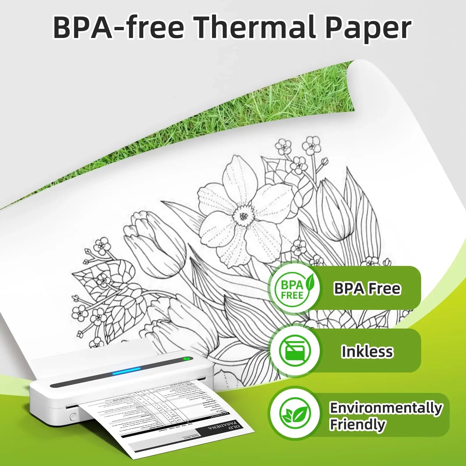 Phomemo A4 Thermal Paper Quick-Dry Continuous Printer Roll
