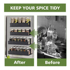 4 Pack Magnetic Spice Rack for Refrigerator Organizer