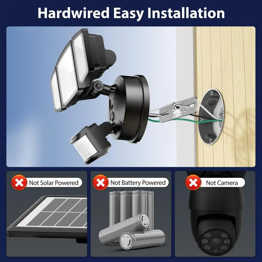 2 Pack 75W LED Motion Sensor Outdoor Lights, 7000LM Dusk to Dawn Outdoor Lighting, 6500K Motion Detector Flood Light, IP65 Water