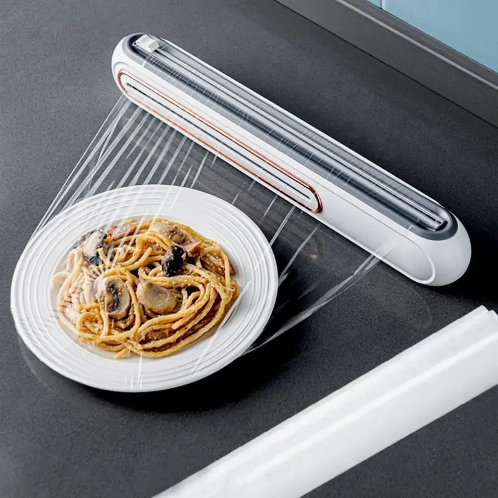 Magnetic Wrap & Foil Dispenser with Cutter — Plastic, Foil & Parchment