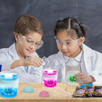 Crystal Growing Science Experimental Kit 3pcs with Display Cases - Easy DIY STEM Toy Lab Experiment Specimens, Educational Gift