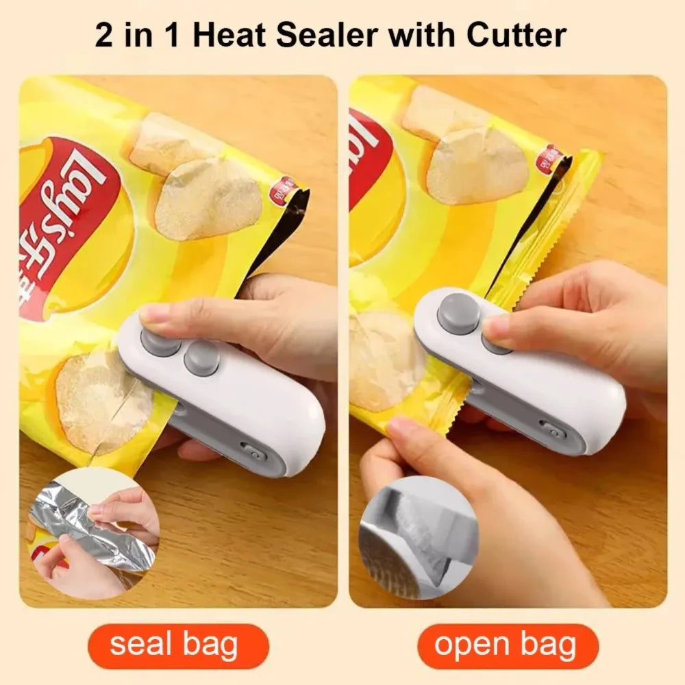 Electric Mini Bag Sealer — Quick Heat Seal for Mylar, Foil & Plastic