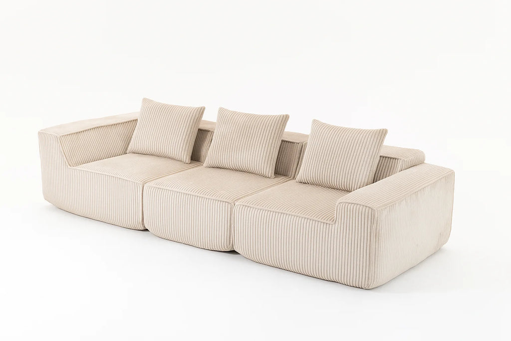 Sectional boneless Couch with L-Shape Chaise,Modern  Modular sleeper Sofa with Deep Seat, Upholstered Couches for Room