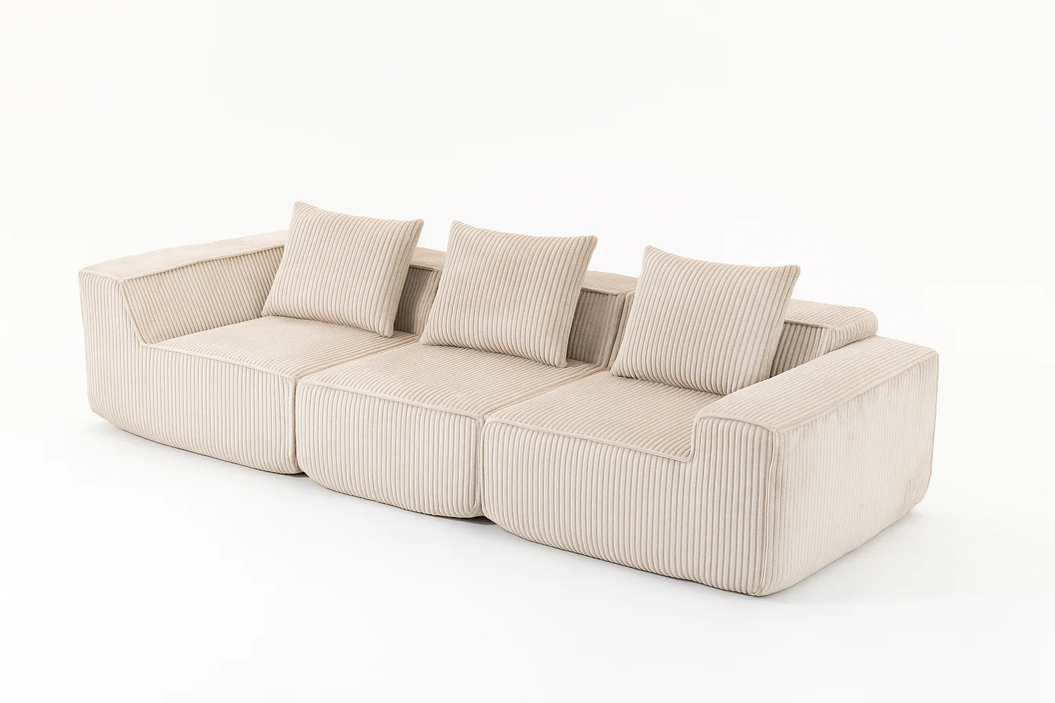 Sectional boneless Couch with L-Shape Chaise,Modern  Modular sleeper Sofa with Deep Seat, Upholstered Couches for Room