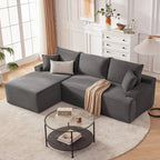 Cloud Sectional Couch, Boneless Sofa for Living Room, Modular Sectional Sofa with Deep Seat, Fluffy Comfy Couch