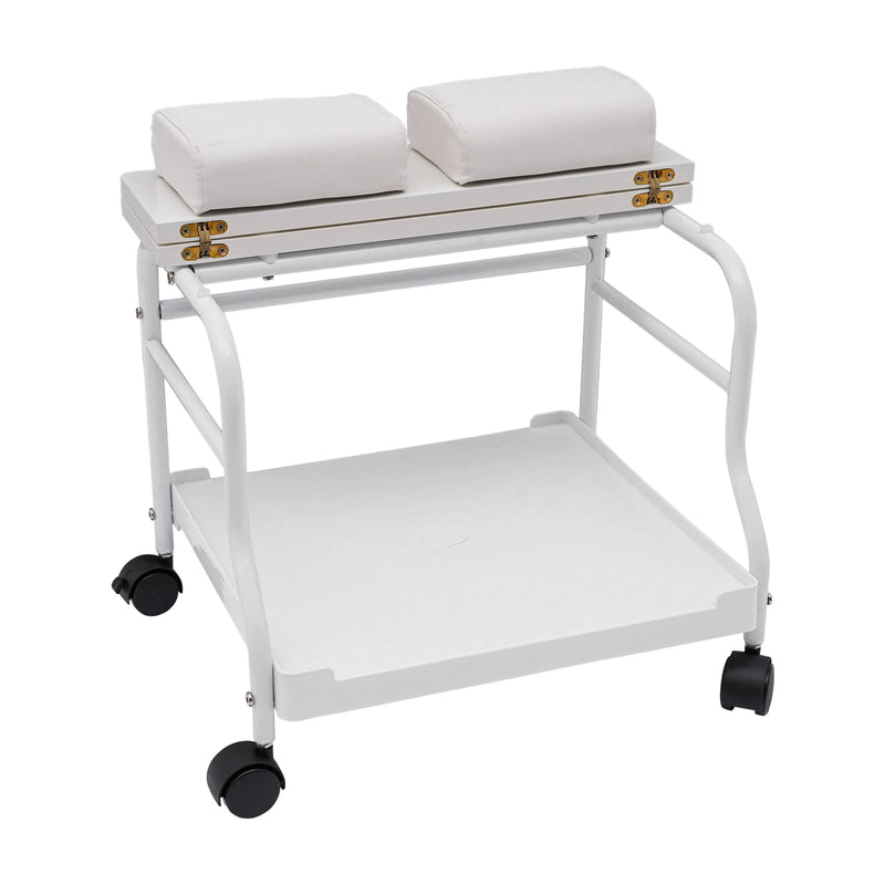 Portable Foot Bath Spa Cart Beauty Salon Nail Trolley Footrest Stand Pedicure Manicure Funiture Massage Table