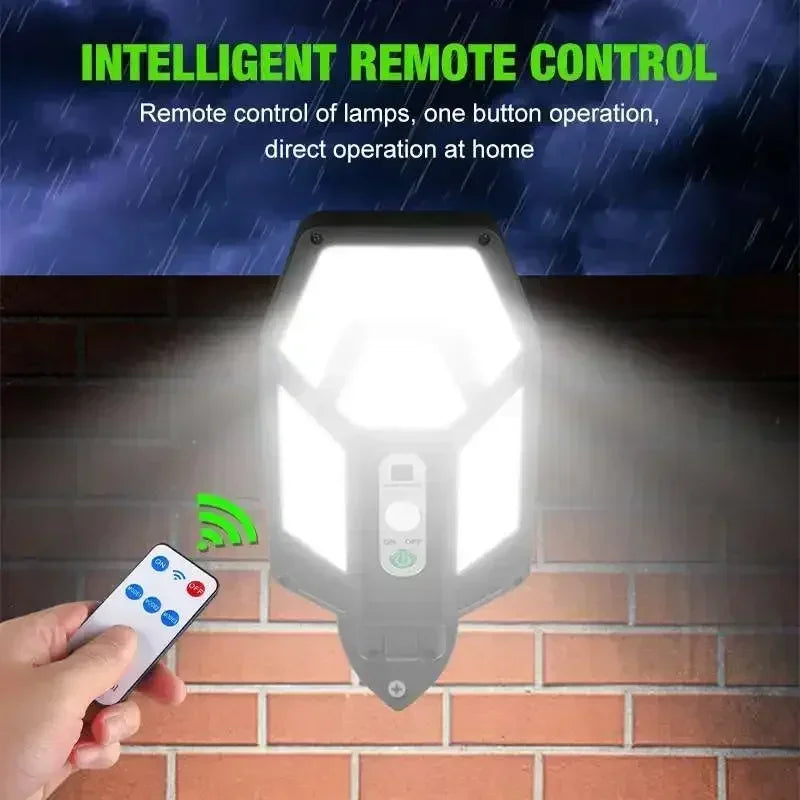 Solar LED Outdoor Wall Light Motion Sensor Garden Lamp