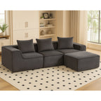 Sectional boneless Couch with L-Shape Chaise,Modern  Modular sleeper Sofa with Deep Seat, Upholstered Couches for Room