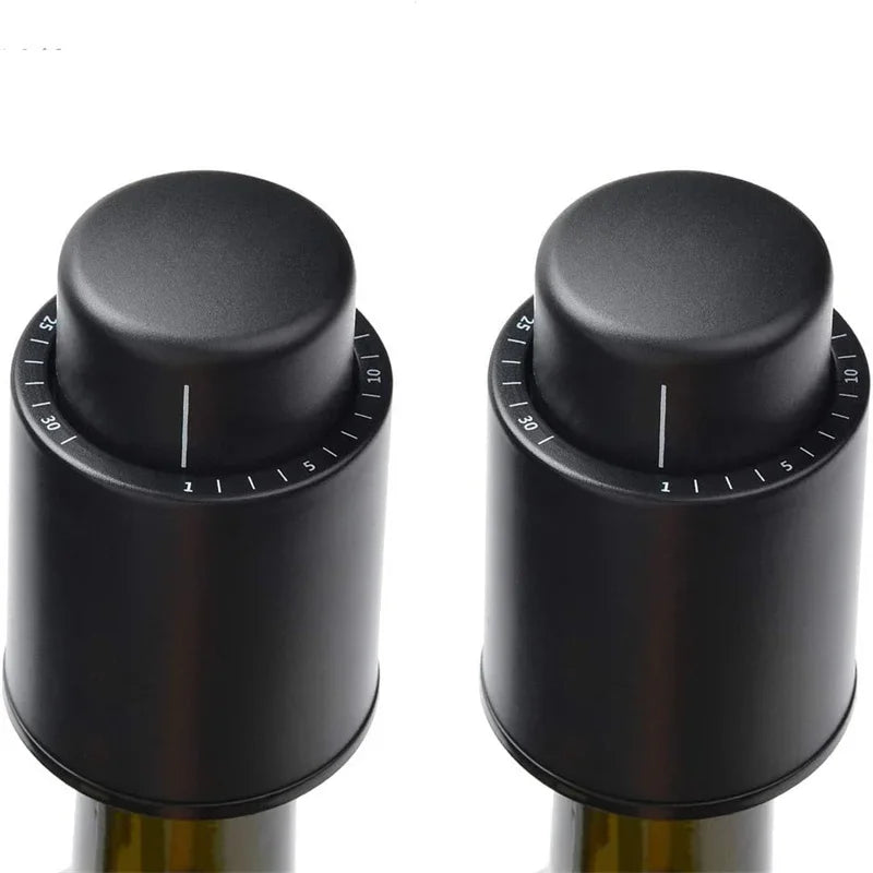 Wine Saver Vacuum Pump with Time-Scale Stoppers (Set of 4)