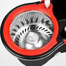 360° Spin Mop & Bucket Set — Self-Wringing, 3 Microfiber Heads