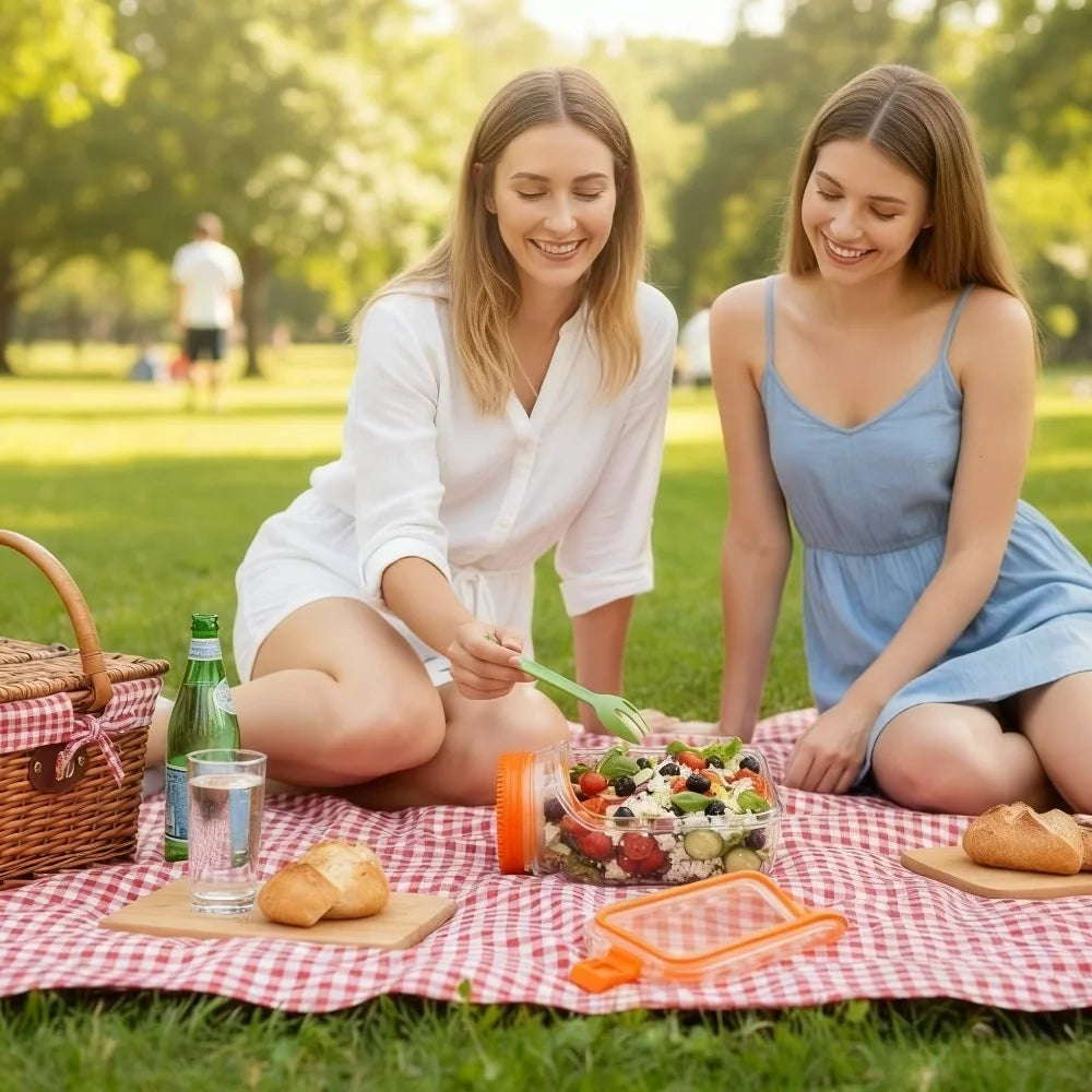 Salad Pod Mason Jar with Dressing Cup; Portable, Leak-Proof, Work & Travel