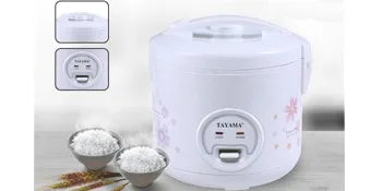 Automatic Rice Cooker & Food Steamer, 10 Cups Uncooked, 700W Convenient Detachable Cord, Cook & Keep Warm Features, White