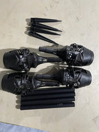 4pcs Skull-Shaped Solar-Powered Night Light Flame Torch